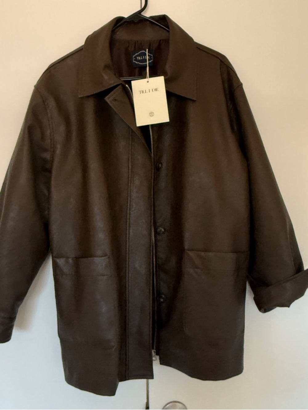 Wconcept Korean Brand Tillidie Leather Jacket Coat – New With Tags - Picture 6 of 9